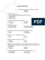 Medical Terminology Pre Test