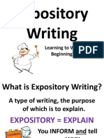 Expository Writing: Learning To Write From Beginning To End