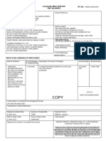 License No - SMTC-NV01535 FMC No.020619 B/L No.: Particular Furnished by Merchants