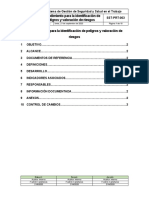 SST-PRT-003 - Identificación de Peligros y Valoración de Riesgos