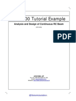 SAP2000 Tutorial Example: Analysis and Design of Continuous RC Beam