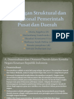 Hubungan Struktural Dan Fungsional Pemerintah Pusat Dan Daerah