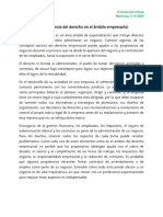 Importancia Del Derecho en El Ámbito Empresarial