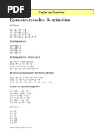 Ejercicios Resueltos de Aritmética: Cajón de Ciencias