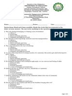 2nd Quarter Exam Community Engagement Solidarity and Citizenship 12