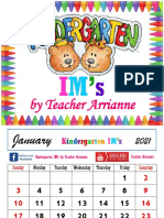 Calendar Kindergarten Im's