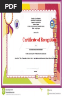 Recognition Certificate