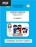 Learning Activity Sheets: Author'S Purpose