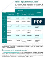 Падежи имён прилагательных