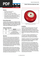 Model C Mechanical Sprinkler Alarm: Type Approvals