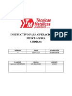 Instructivo Operacional Mescladora