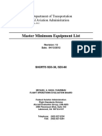 Master Minimum Equipment List: U.S. Department of Transportation Federal Aviation Administration