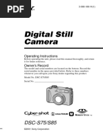 Camera - Sony DSCS85 Manual