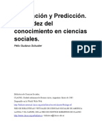 Explicación y Predicción. La Validez Del Conocimiento en Ciencias Sociales. Félix Gustavo Schuster1 PDF