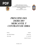 Principio Del Derecho Mercantil y Contrato de Obra