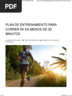 PLAN DE ENTRENAMIENTO PARA CORRER 5K EN MENOS DE 20 MINUTOS - Marathon Ranking