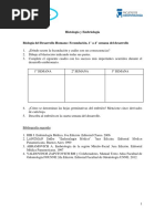 Actividad #2. Fecundación. 1° A 4° Semana de Desarrollo