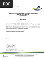 El Suscrito Director Regional de Gestión Del Talento Humano Aseo Del Norte S.A.S E.S.P NIT: 824.003.418-8