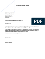 Authorization Letter To Claim Documents