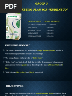 Group 3 Marketing Plan For "Kube Nsuo": Group Names Index Numbers