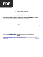 A.P. Assigned Lands (Prohibition: (As Amended in Act 8 of 2007 & Act 21 of 2008)