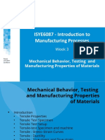 PPT3 - Mechanical Behavior, Testing and Manufacturing Properties of Materials Rev (New)