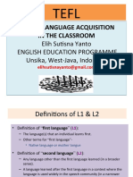 Second Language Acquisition in The Classroom Second Language Acquisition in The Classroom