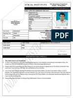 ISI M. Tech CRS Admit Card