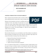 A Study On Temporary Marriage Among Muslims: Mutamarriage': Volume 3 Issue 1 September 2019 ISSN: 2456-9666