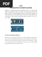 Lab 1 Introduction To Stm32F103 and Ide: St-Link V2 and Keil Uvision5