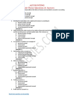 Accounting Multiple Choice Questions & Answers: Answer: C