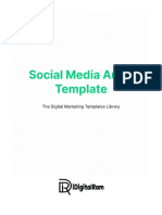 Social Media Audit Template For Digital Marketing Agency