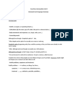 What We Learned:: Face2Face Intermediate Unit 9 Homework and Language Summary