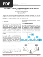 Lte Network Structure, Qos Considerations, Bearers and Interfaces