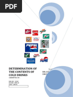 Determination of The Contents of Cold Drinks