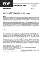 A Systematic Qualitative Review of Risk and Protective Factors For Sexual Violence Perpetration