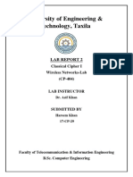 University of Engineering & Technology, Taxila: Lab Report 2