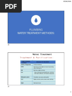 Plumbing Water Treatment Methods