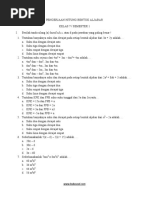 Latihan Soal Matematika Aljabar SMP Kelas 7