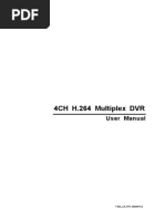 4CH H.264 Multiplex DVR: User Manual