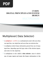 CS 8351 Digital Principles and System Design: Multiplexers