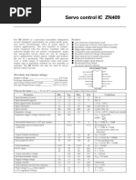 Servo Control IC ZN409: Absolute Maximum Ratings