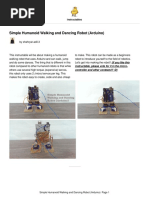 Simple Humanoid Walking and Dancing Robot Arduino