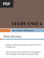 Unit 4 - Basic Conditions of Employment