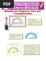 Uso Del Transportador para Medir Ángulos para Primero de Primaria