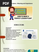 Lesson Plans:-Meaning and Importance