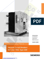 Vacuum Circuit Breakers 5kV and 15kV, Type GMI: Power Transmission and Distribution, Inc