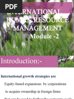 International Human Resource Management: Module - 2