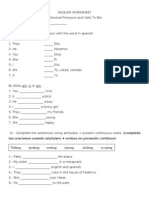 English Worksheet Personal Pronouns