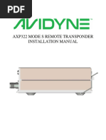 Axp322 Mode S Remote Transponder Installation Manual